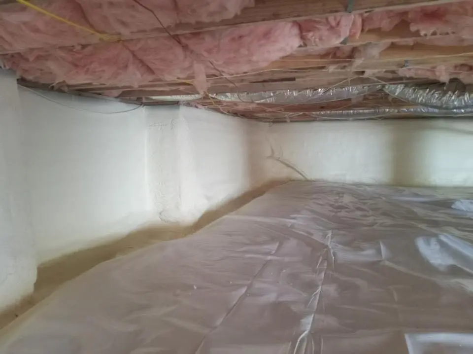Crawl space encapsulation with closed-cell spray foam for Spray Foam Roofing in Grambling